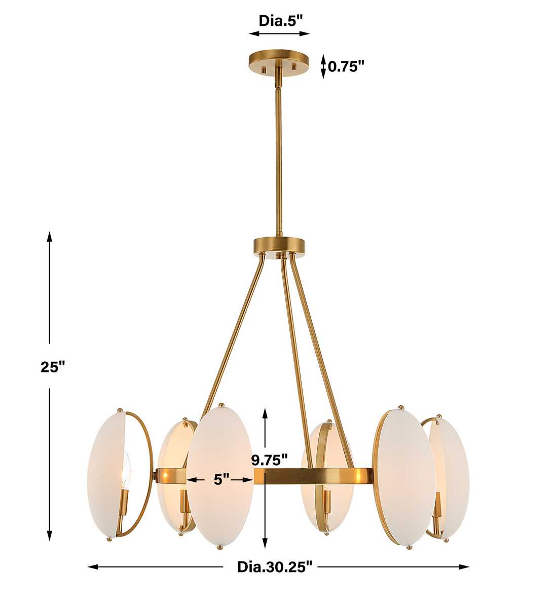 Люстра Oviform, 6 Lt Chandelier