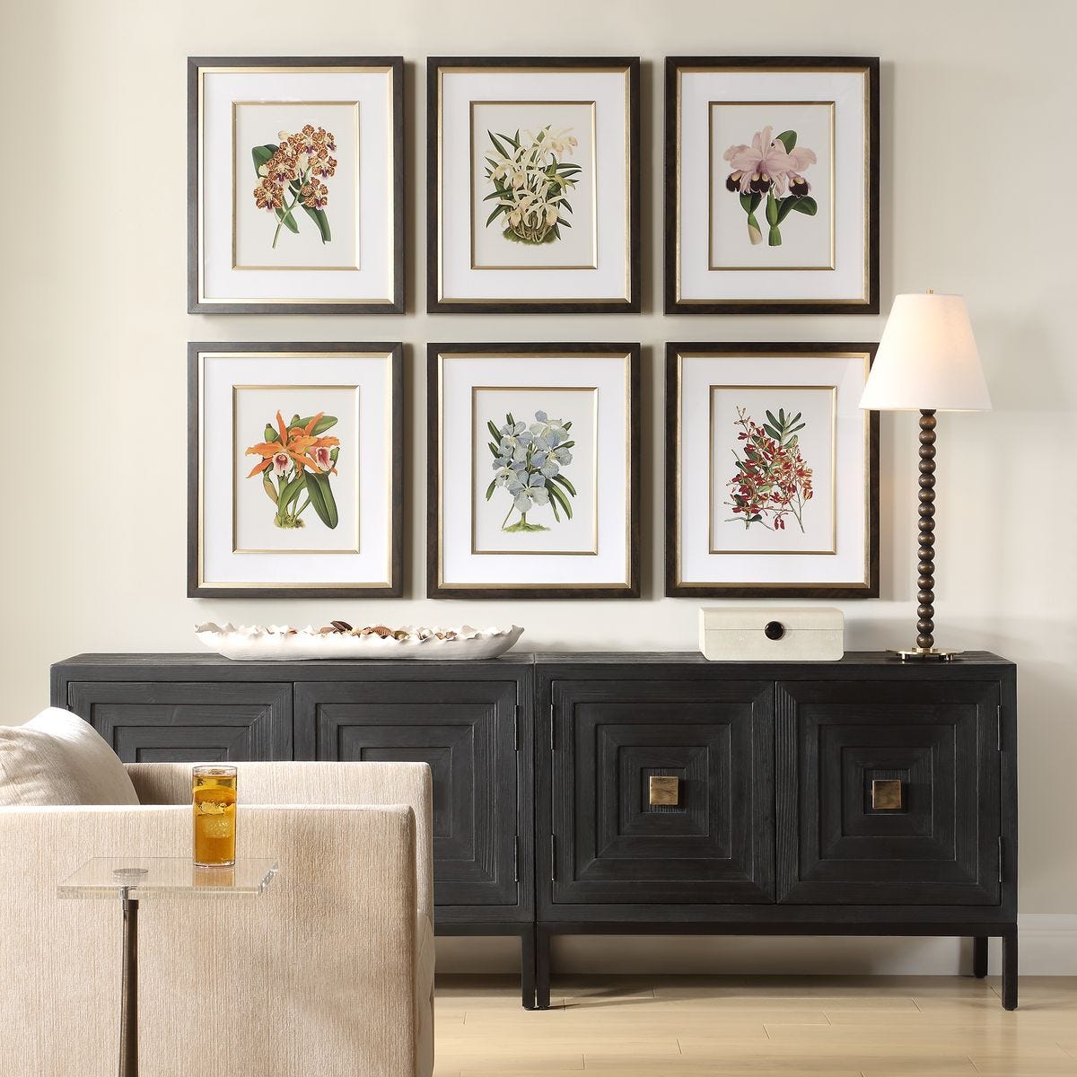 Постеры Orchid Botanical Framed Prints, S/6