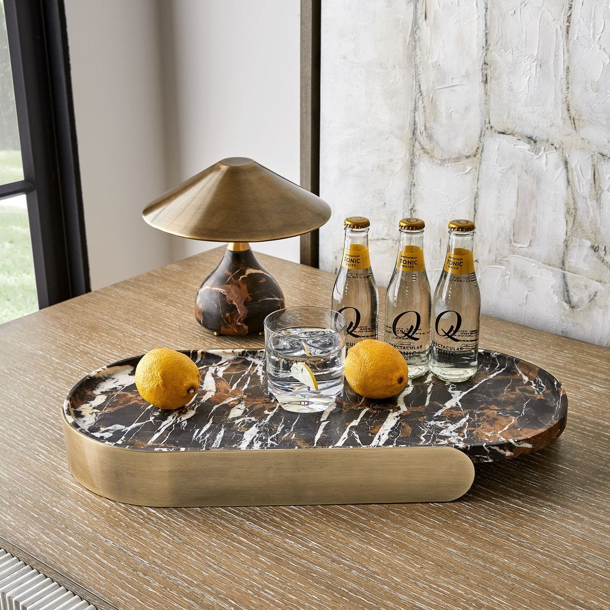 Поднос Lozenge Tray - Michelangelo Marble