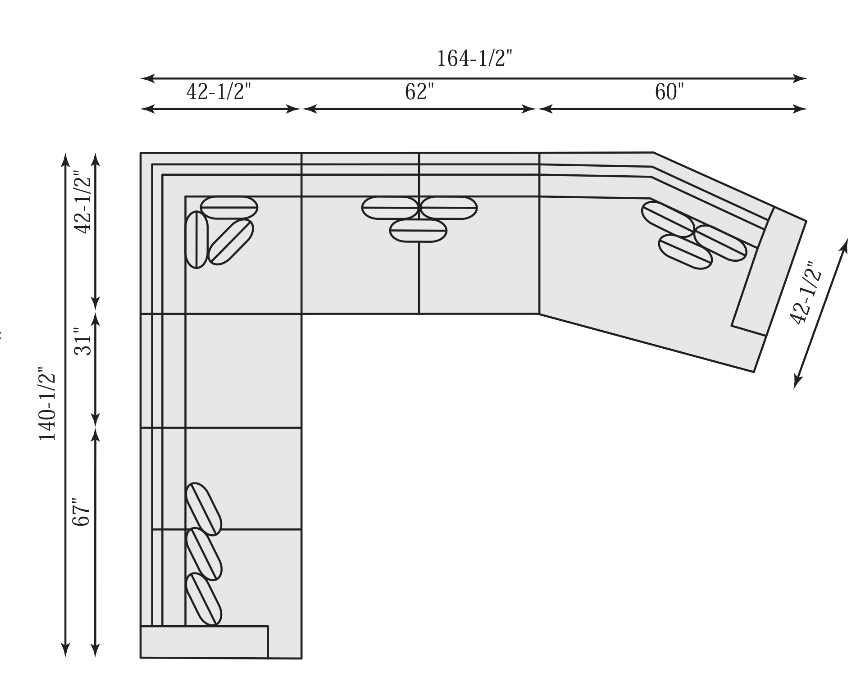 Модульный диван Sydney (ткань)
