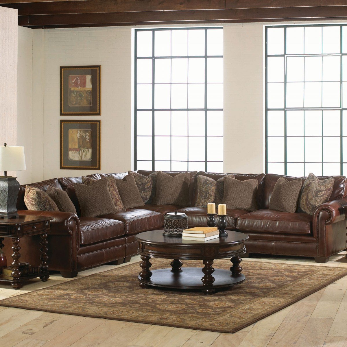 Угловой диван Grandview (кожаный)