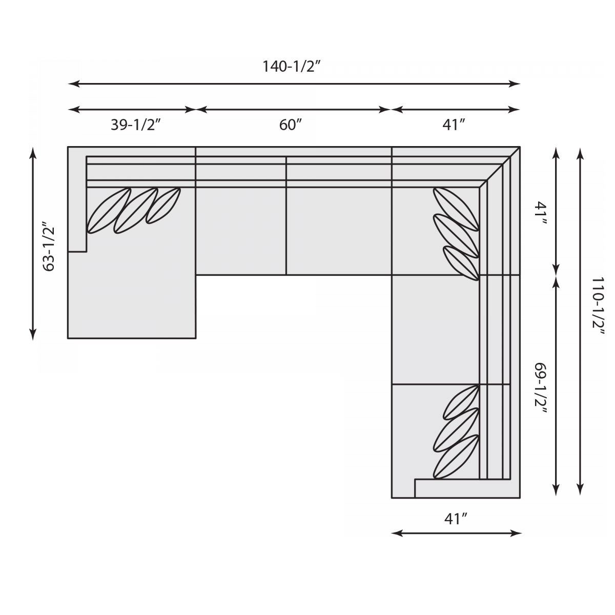 Модульный диван Perrin (ткань)