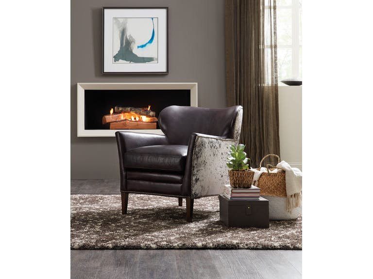 КРЕСЛО KATO LEATHER С МЕХОМ ПОНИ