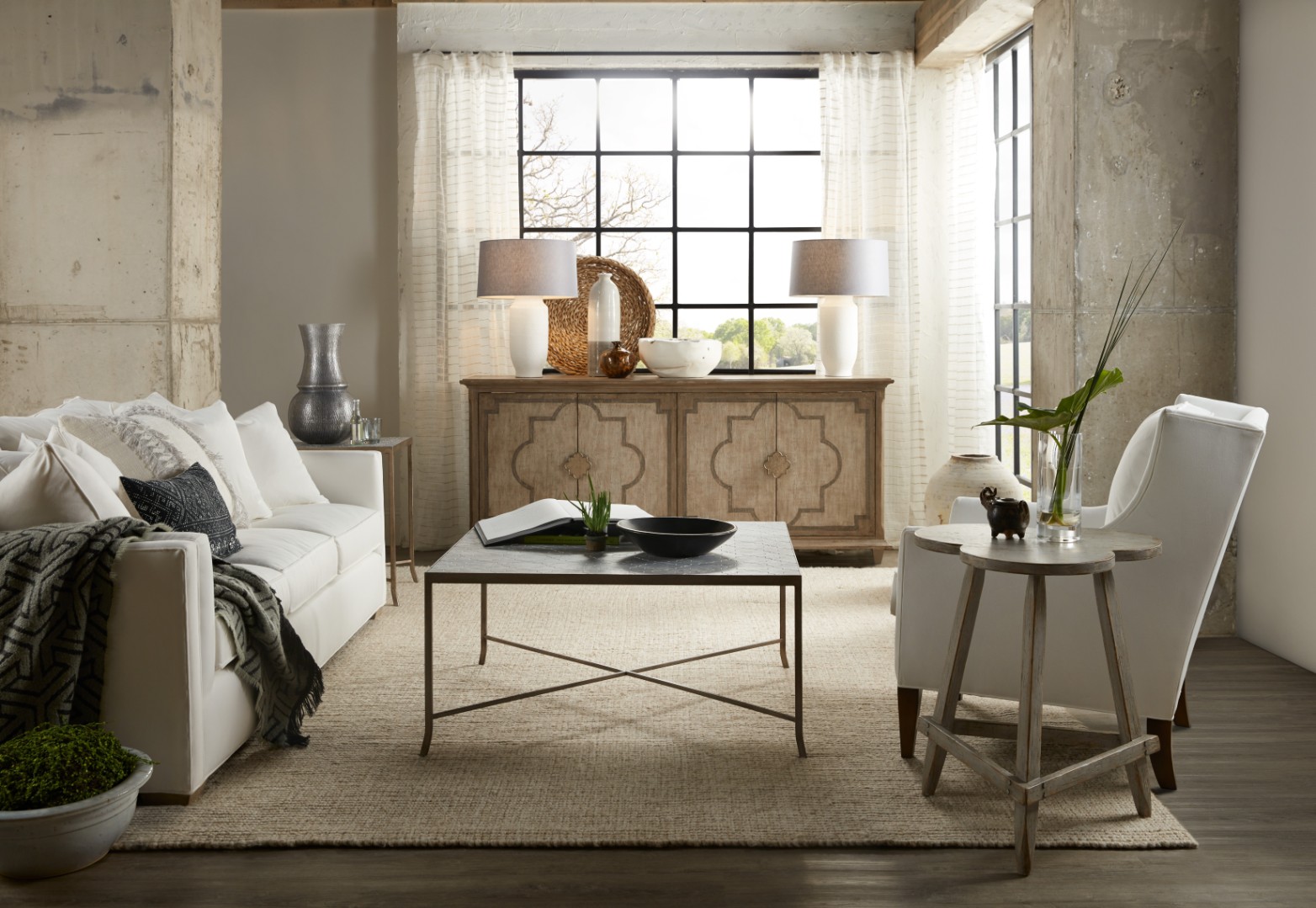 Стол журнальный Alfresco Lapilli Carved Top Cocktail Table