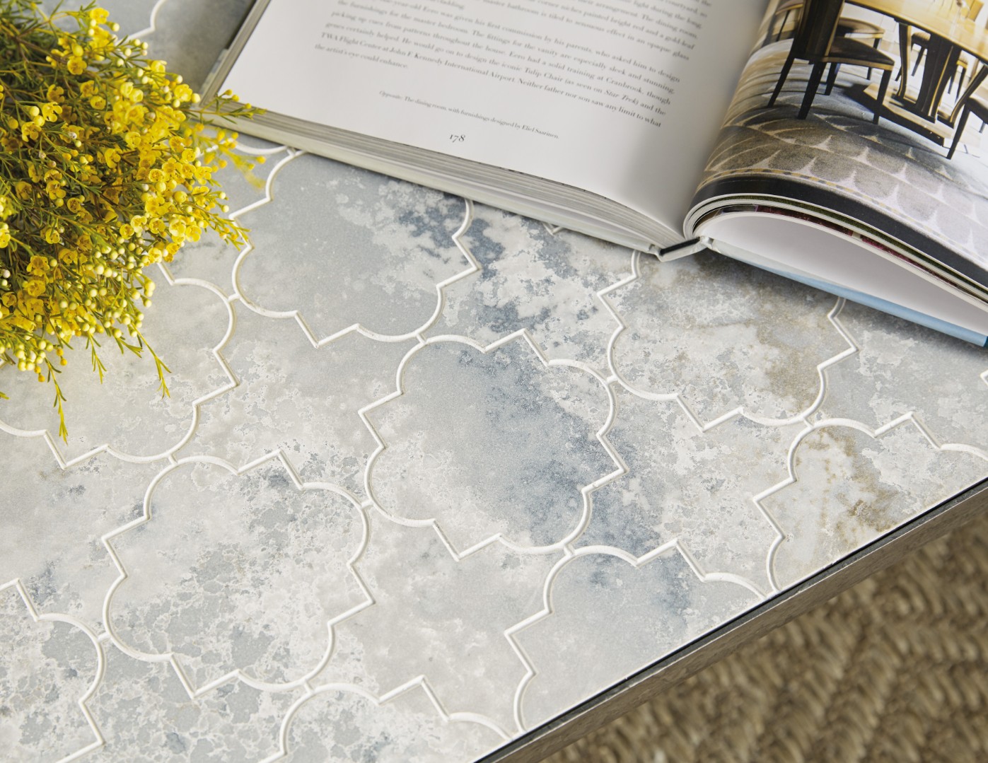 Стол журнальный Alfresco Lapilli Carved Top Cocktail Table