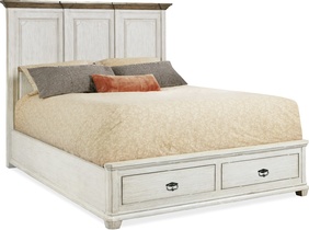 Кровать Montebello King Wood Mansion Bed w/ Storage Footboard