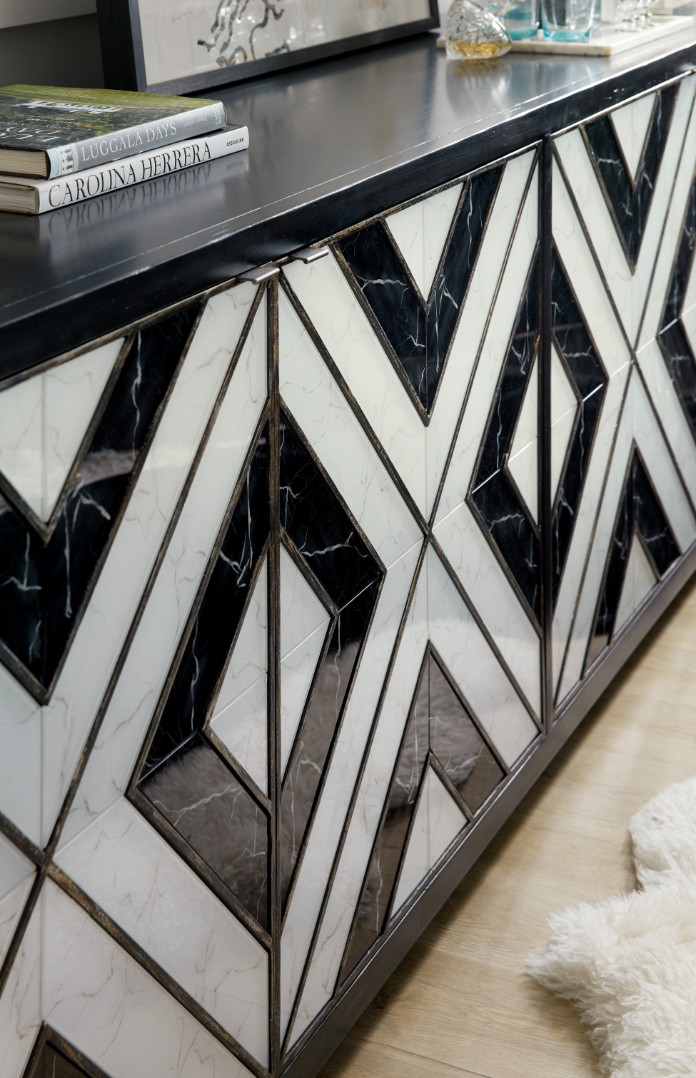 Тумба ТВ Sanctuary Grand Noir Et Blanc Entertainment Console