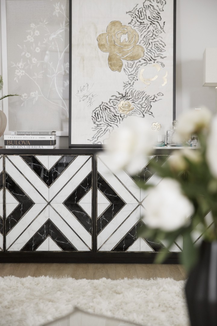 Тумба ТВ Sanctuary Grand Noir Et Blanc Entertainment Console