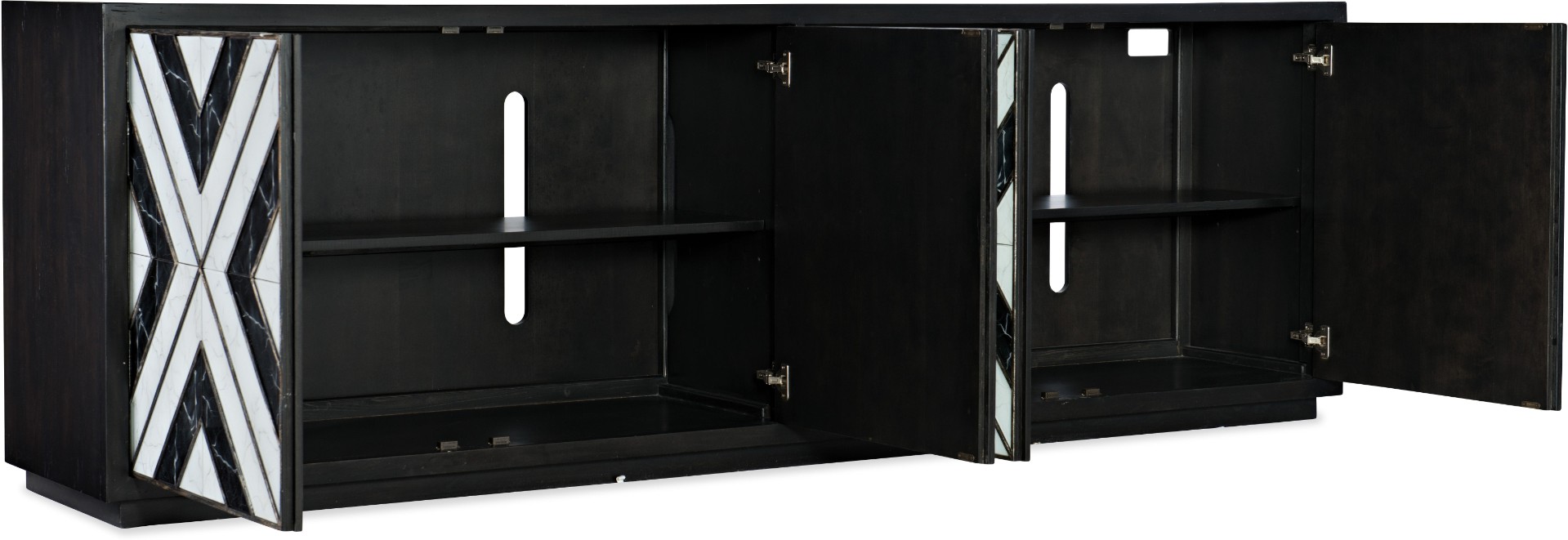 Тумба ТВ Sanctuary Grand Noir Et Blanc Entertainment Console