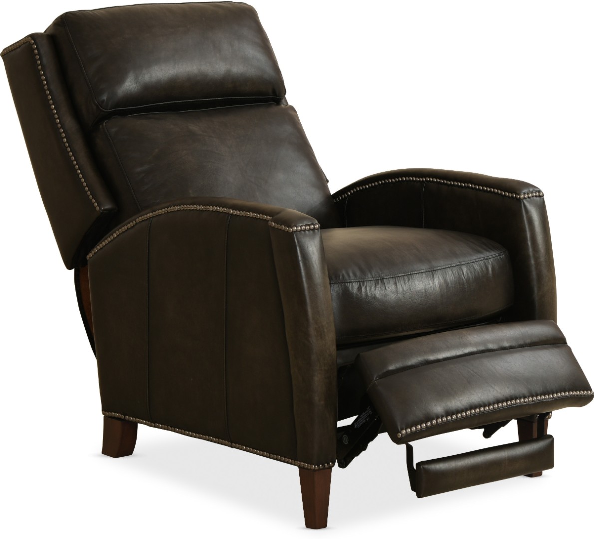 Кресло с реклайнером Declan Manual Push Back Recliner темно-коричневое