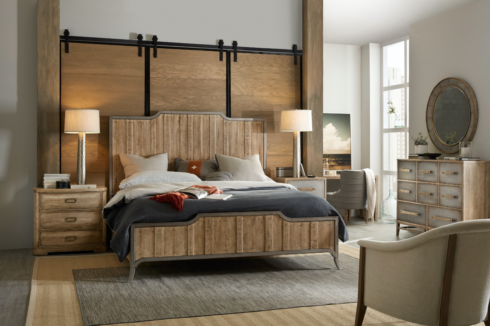 Купить Кровать Urban Elevation King Wood Panel Bed 162090366LTBR