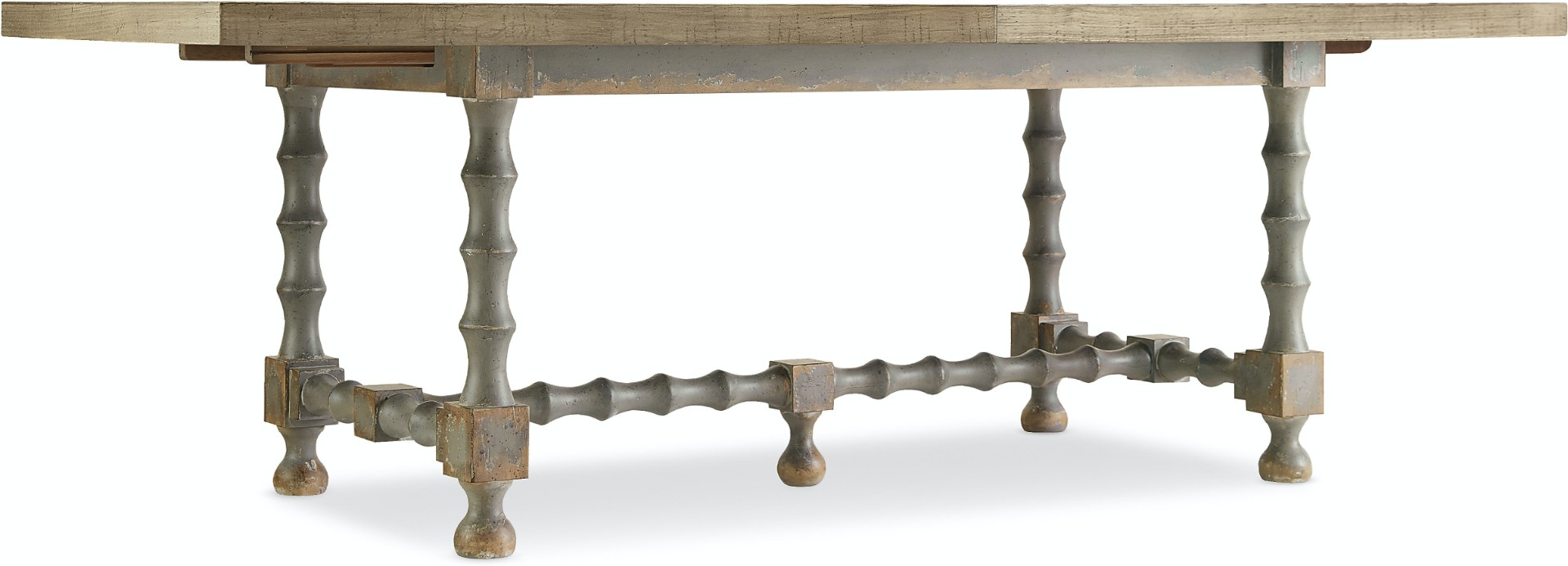 Стол обеденный Ciao Bella 84in Trestle Table w/ 2-18in Leaves-Natural/Gray
