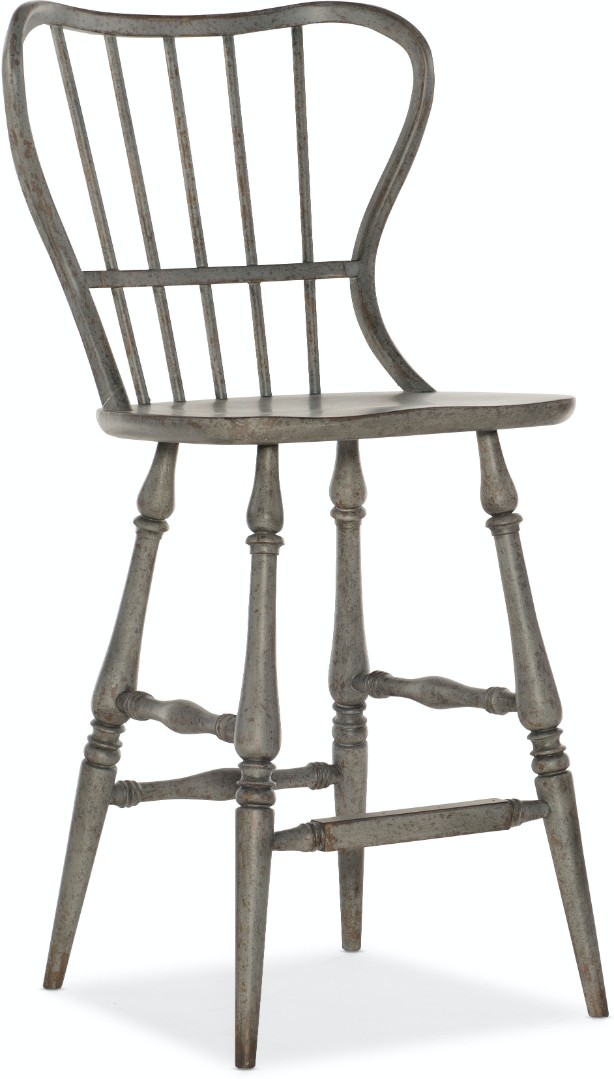 Стул полубарный Ciao Bella Spindle Back Bar Stool-Speckled Gray