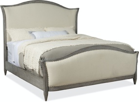 Кровать Bella King Upholstered Bed- Speckled Gray