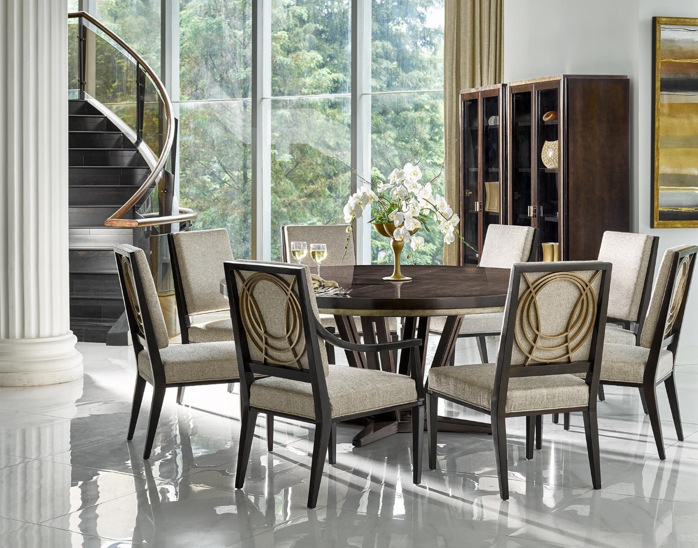 Стул с подлокотниками DECO SPIRALES DINING ARM CHAIR