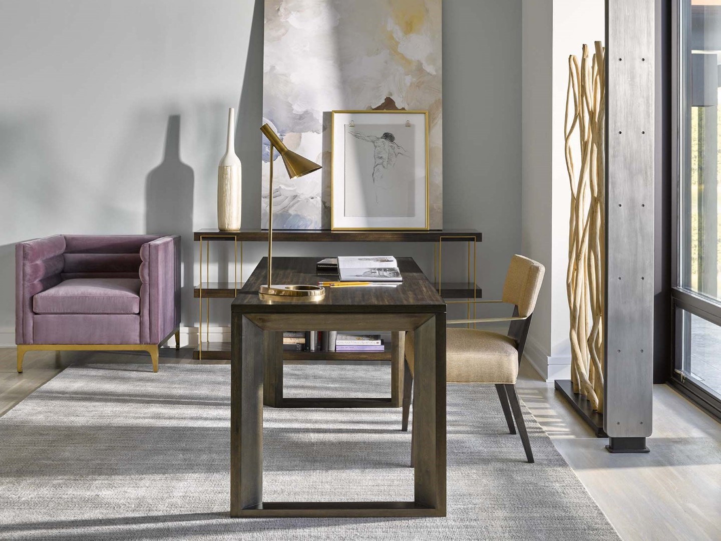 Стол письменный RUNWAY MILAN DESK WITH SINGLE DRAWER