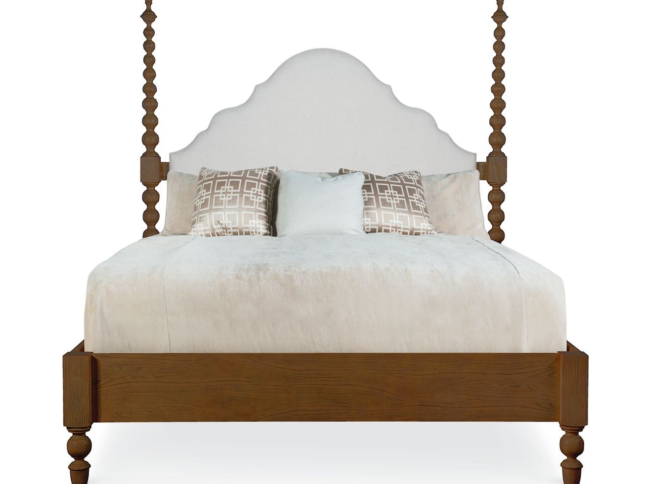 Кровать SERENITY JULES QUEEN UPHOLSTERED POSTER BED орех