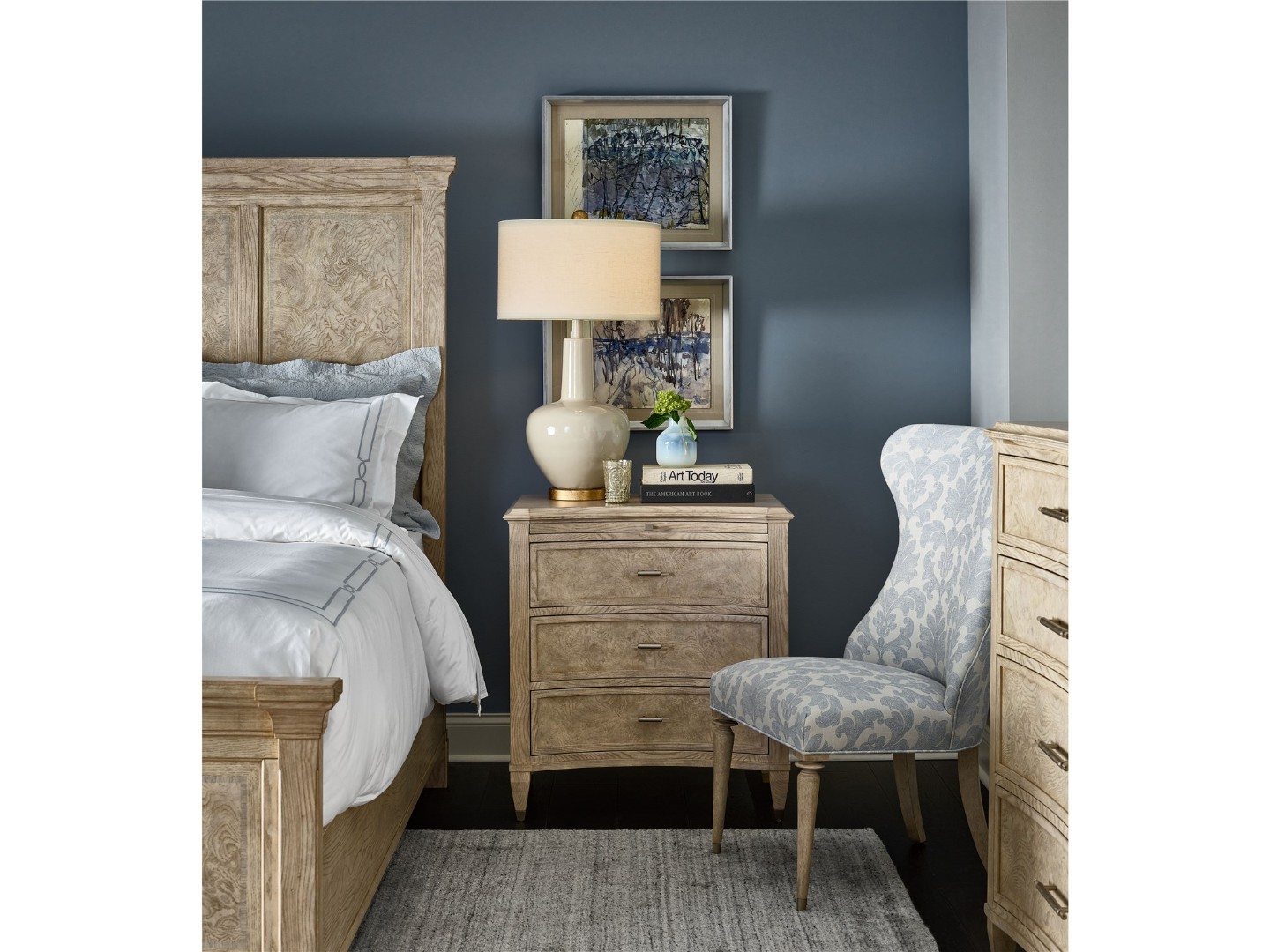 Тумба прикроватная SERENITY KERALA THREE DRAWER NIGHTSTAND