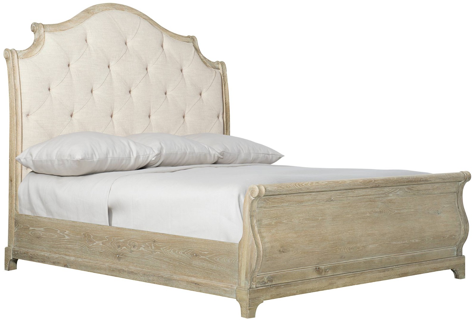 Кровать Rustic Patina Upholstered Sleigh Bed King